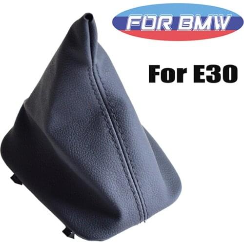 Leather Manual Shift Gear Stick Cover Boot Black Leather Boot Frame For BMW E30 E36 E39 E46 E81 E82 E87 E88 E90 E91 E92 E93