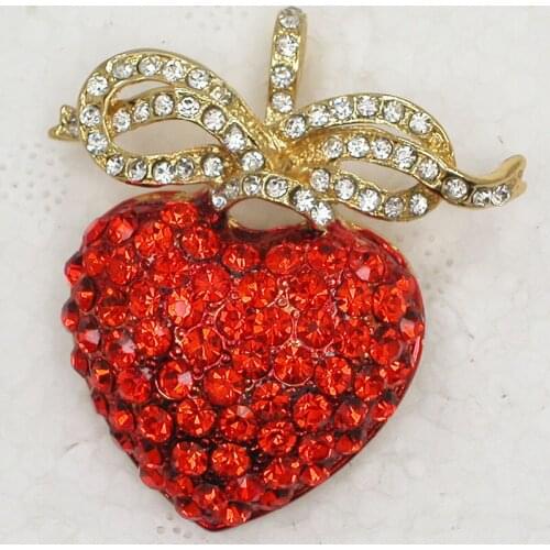 Valentines Day Red Heart brooches and Pendant C2435