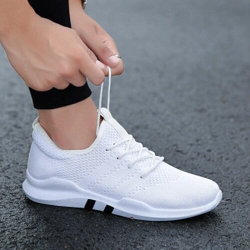 2021 Summer New Woven Running Shoes Mens Casual Sports Shoes Men Footwear Breathable Mesh Light Walking Men Fashion Sneaker