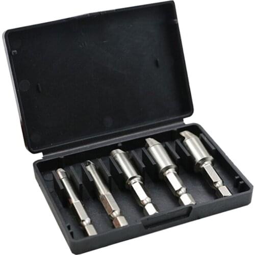 Easy Stripped Remove Damaged Screw Extractor Set 0# 1# 2# 3# 4# Broken Stuck Screw Removal Tool Kit Screwdriver