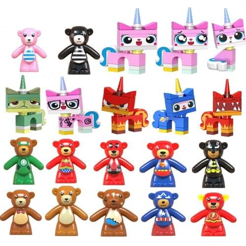MOC Animal Sets Bear Toys Hobbies Blocks DIY Toy For Children Super Angry Kitty Tiger Animals Kids Education Gifts