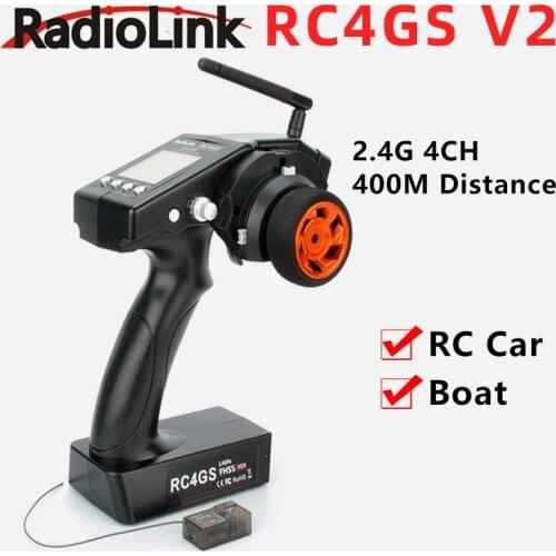2020 NEW RadioLink RC4GS 2.4G 4CH Car Controller Transmitter + R6Fg Gyro Inside Receiver for RC Car Boat (400m Distance)