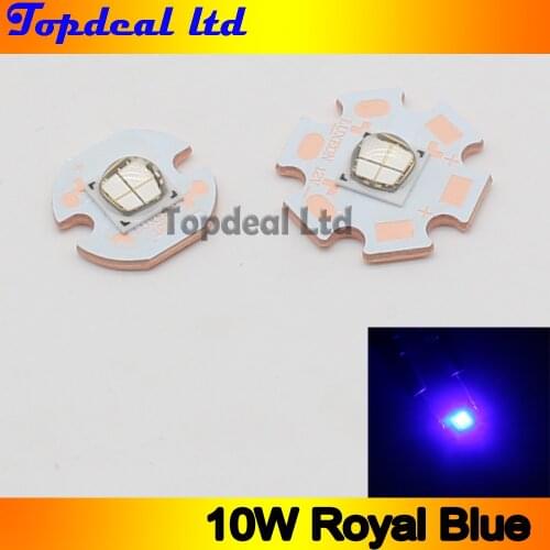 New samll 7070 12V 10W Royal Blue 450-455nm led chip with copper 16/20mm pcb for car fish tank diy