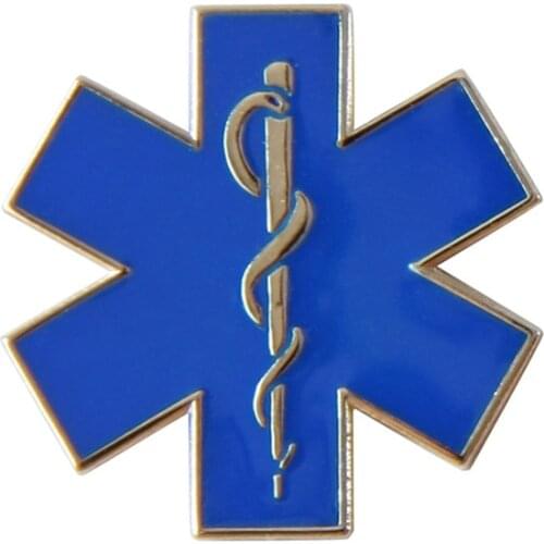 Custom star of life pin nursing ambulance paramedic-(100pcs/lot)
