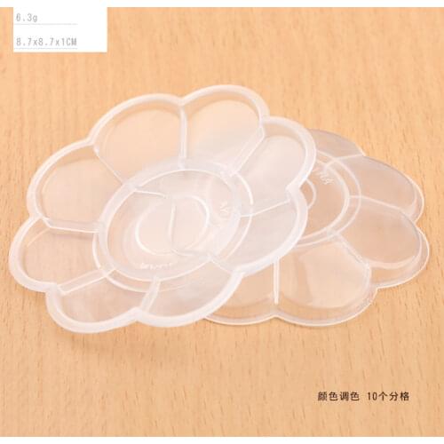 1 Piece Transparent Nail Art Palette For Nail Art Manicure 8.7*8.7*1cm PP-D189