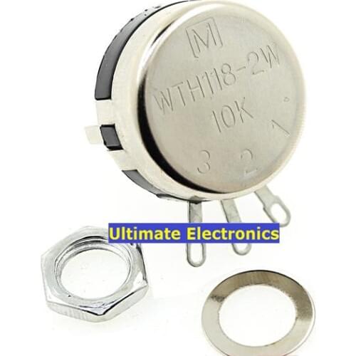 2pcs WTH118-1A 2W 1K 2K2 4K7 10K 22K 47K 100K/470K 1M potentiometer