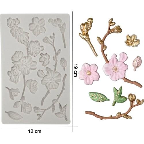 European Style Sugar Craft Fondant Silicone Mold Wedding Cake Decoration Rose Shape Chocolate Lily Of The Valley Flower Camellia