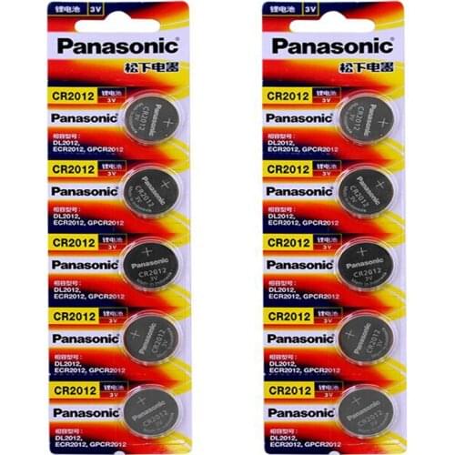 100pcs/lot Panasonic CR2012 3V Button Coin Battery Cell DL2012 ECR2012 Watch Computer Lithium Batteries CR 2012