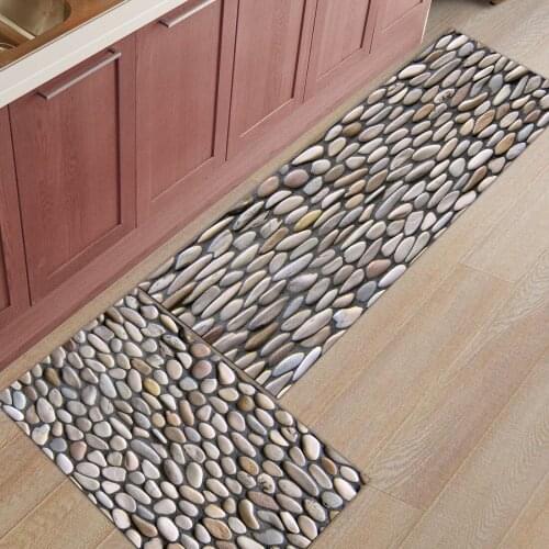 2pcs/set Stone Pineapple Dog Claws Marbled Print Doormat Entrance Front Door Rug Bathroom Kitchen Carpet Anti-Slip Floor Mats