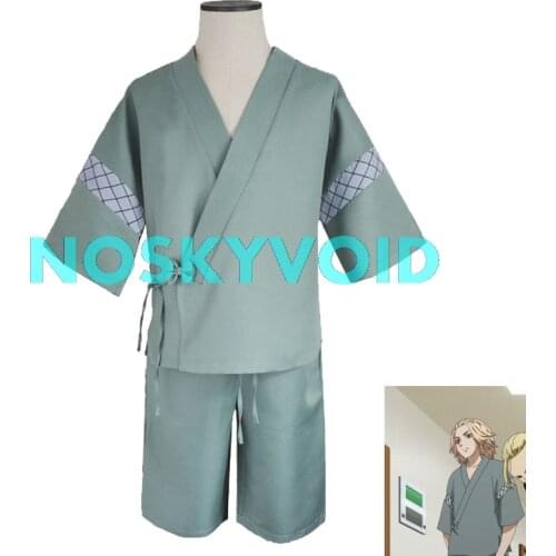 2021 Sano Manjiro Costumes Tokyo Revengers Cosplay Kimono Suits Japanese Mens Yukata Mikey Bathrobe Costume