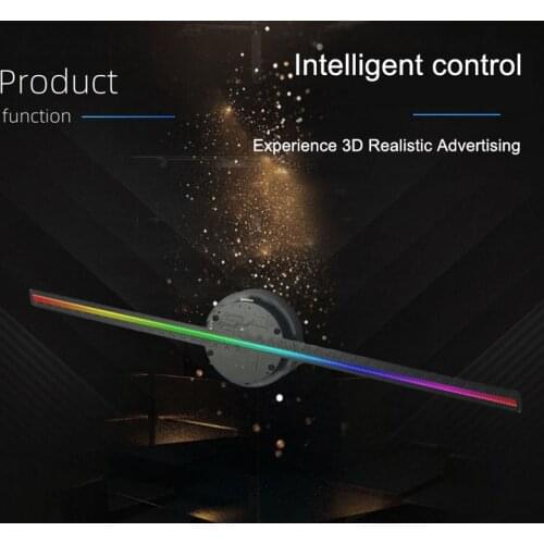 3D Holographic Projector Fan-shaped Advertising Remote Display Hologram Fan Holographic Lamp Display Advertising Logo Lighting