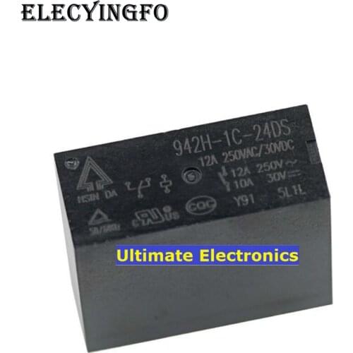 5pcs 942H-1C-24DS 12A conversion type 5 pin open and closed relay