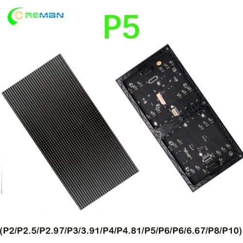 64x32 displays P5 led module panel P5 LED Matrix Module Indoor RGB Full Color LED Display Screen, 1/16 Scan, Pixel Pitch 5mm