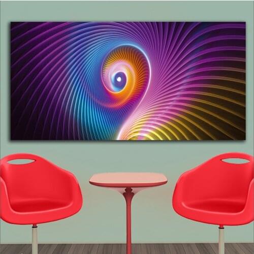 Large size Printing Oil painting Color laser line Beautiful wall art canvas prints pictures for living room and bedroom No Frame