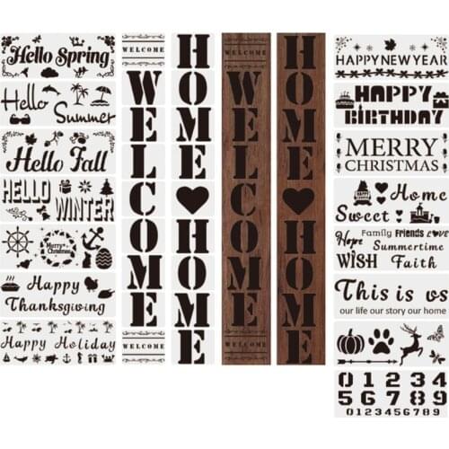 23pcs/set DIY Hello Spring Drawing Stencil Templates Embossing Paper Card Paint