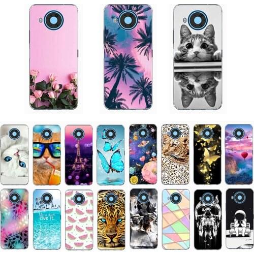 Phone Case for Nokia 8.3 Case Silicon Soft Phone Cases for Nokia 8.3 Rose Wolf Cute Patterned Covers for Nokia 8.3 Coque Funda