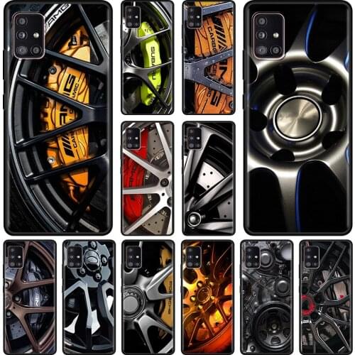 Black Case For Samsung A51 A21s A71 A12 A31 A52 A41 A32 A02 A11 Cover Soft For Galaxy A72 A32 A42 A01 A91 A21 Sport Car Hub