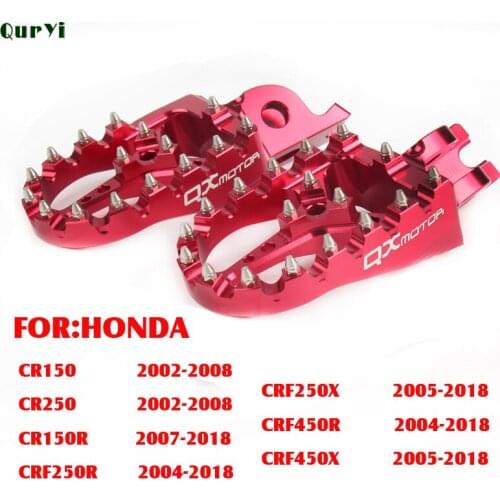 CNC Billet MX Foot Pegs Rests Footpegs For HONDA CR 125R 250R CRF 150R 250R 250X 450R 450X 250RX 1000L Motorcycle Motocross