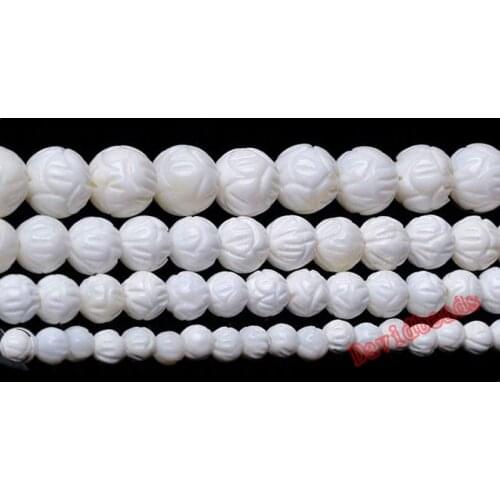 Fctory Price Translucent,Giant Clam,Fluted Giant Round Loose Beads 6MM 8MM 10MM Pick Size for Jewelry Making diy