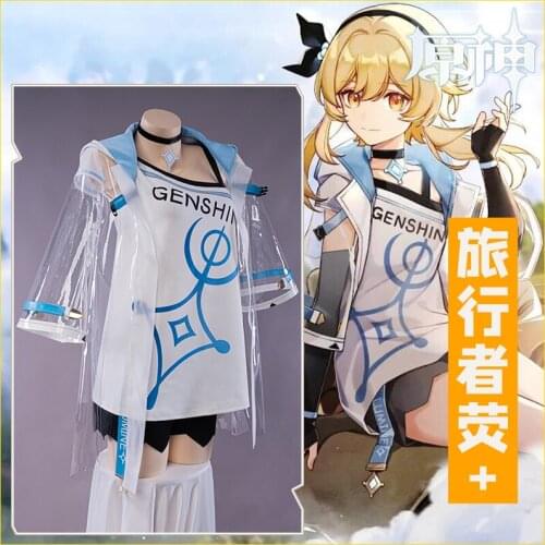 Anime Genshin Impact Lumine Game Suit Daily Casual Dress Fashion Uniform Cosplay Costume Halloween Women Free Shipping 2021 New