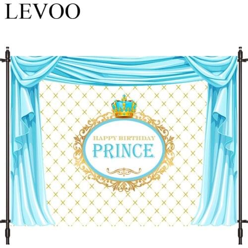 LEVOO New Photo Backdrop Prince Blue Headboard Golden Frame Background Nature Photocall Photo Studio Shoot Prop