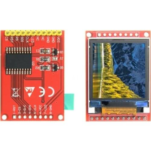 1.44 inch TFT LCD Color Screen Module ST7735 Drive IC 128*128 SPI Serial Interface 4 IO