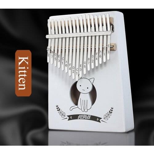 17 Keys Kalimba Mahogany Thumb Piano Reed 17 Key Music Keyboard Mini Piano High-Quality Wooden African Kalimba Finger Piano