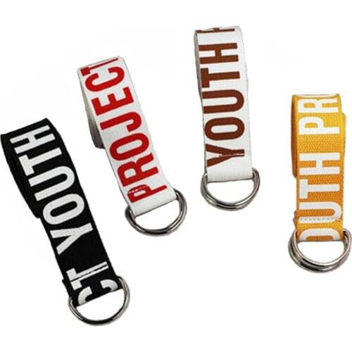 Fashion Women Men Canvas Belts Letters Printed Double D Ring Buckle Punk Waist Strap High quality White Black Long Wide Belt 20