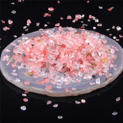 Natural Pink Watermelon Stone Chip Bead Irregular Undrilled Healing Stone For Jewelry Making Fish Tank Bonsai Decoration Garden