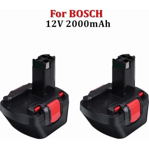 2pcs 12V 2000mAh Ni-CD Battery for Bosch 12V Drill GSR 12 VE-2,GSB 12 VE-2,PSB 12 VE-2, BAT043 BAT045 BTA120 26073 35430 BAT139