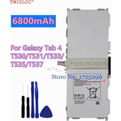 New High Quality 6800mAh Battery For Samsung Galaxy Tab 4 10.1" SM-T530 SM-T531 T533 T535 SM-T537 P5220 EB-BT530FBC EB-BT530FBE