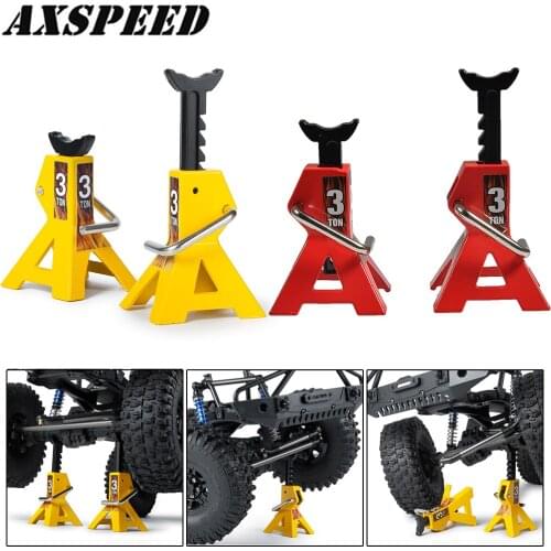 AXSPEED 2PCS RC Car Jack Repair Stand Height Adjustable 3T 6T for 1/10 RC Crawler Car Axial SCX10 Traxxas TRX4 TRX6 Parts