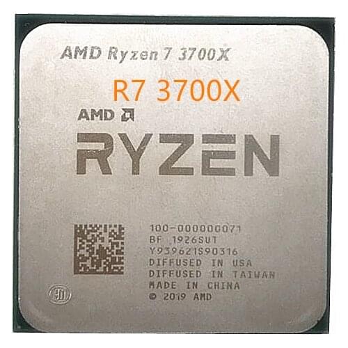 AMD Ryzen 7 3700X R7 3700X 3.6 GHz Eight-Core Sixteen-Thread CPU Processor 65W 7NM L3=32M Socket AM4