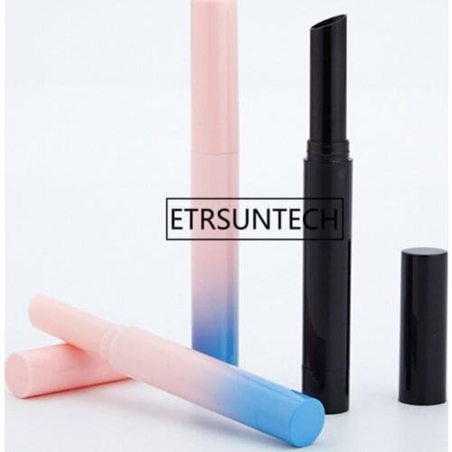 Gradient Empty Lipstick Tube Black Elegant Lip Balm Subpackage DIY Lipstick Oblique Edge Container 8.1MM F1327