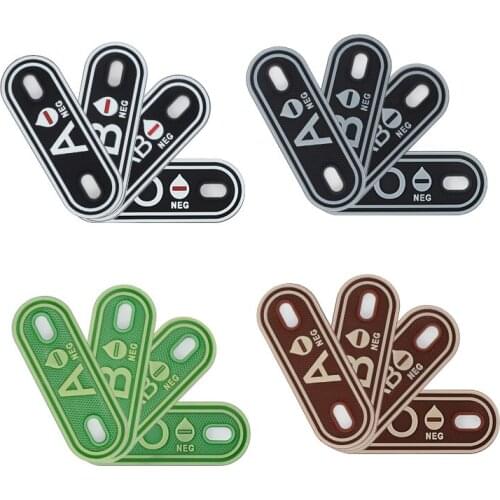 Shoelace Negative Blood Group Type Patch Buckle A B AB O POS + - Tactical Bag Clothing Zipper Chapter Pendant ID Tag Appliques