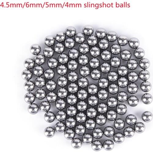 100pcs4.5mm/6mm/5mm/4mm Steel Balls Slingshot Hunting High-carbon Steel Slingshot Ball Catapult Slingshot Hitting Ammo Steel