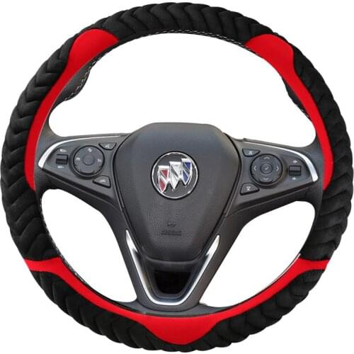 Warm Flannelette Car Steering Wheel Cover 38cm for Buick All Models Auto Interior Protective Accessories Car styling