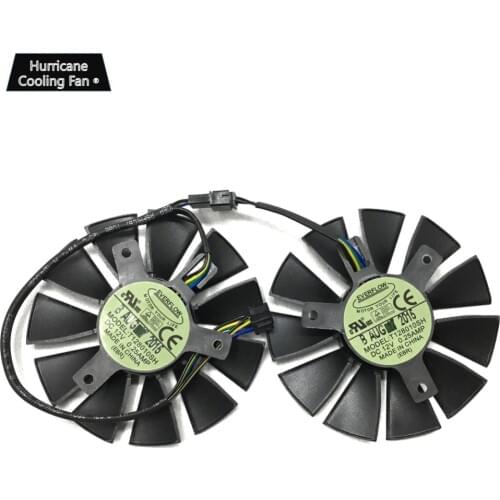 Video Cooling fan T128010SH 75mm DC 12V 0.25A for ASUS STRIX GTX1060 1050 GTX960 GTX950 GTX750Ti R9 370