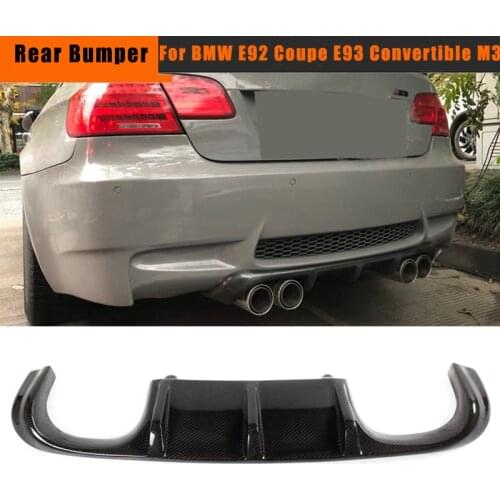 Rear Diffuser for BMW E92 Coupe E93 Convertible M3 2008 - 2013 Car Rear Bumper Diffuser Lip Spoiler Carbon Fiber / Black FRP