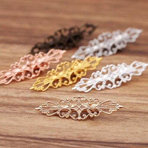 1/3/5pcs Gold/Silver/Rose/Bronze Color Hair Clips Metal Barrettes DIY Flower Hairpin Hair Accessories For Women Girls Hair Tools