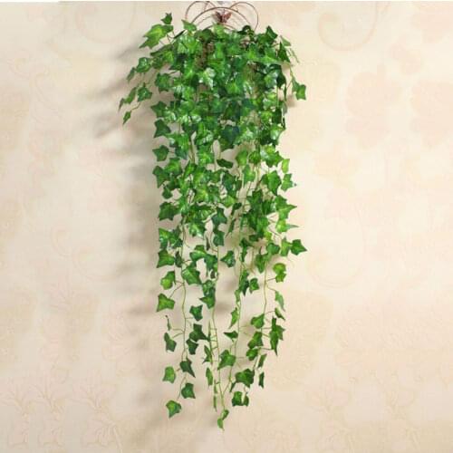 Green Artificial Plant Ivy Vine Potato Plastic Leaves Garland Plant Vine Fake Foliage Party Wedding Decoration Home Decor