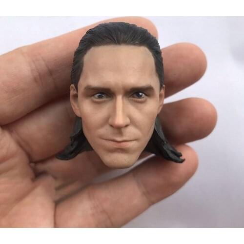 1/6 Tom Hiddleston Smiling Head Sculpt PVC Male Head Carving Fit 12'' Soldier Action Figure Body