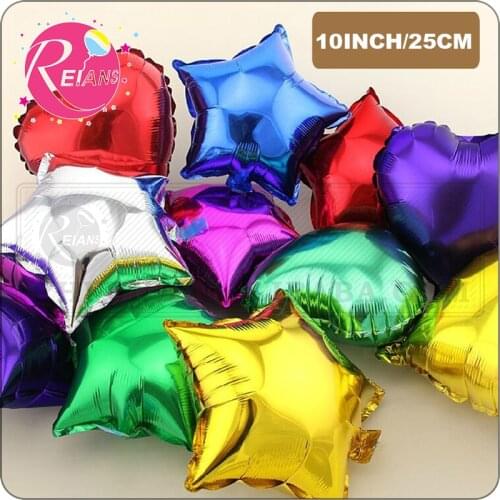 10 inch heart star shaped air balls kids baby shower birthday wedding decorations aluminum foil balloons party supplies globos