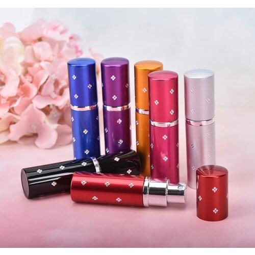 10ml Mini Portable Empty Perfume Bottle Metal Spray Scent Pump Case Travel Refillable Empty Perfume Atomizer 2 Styles Hot