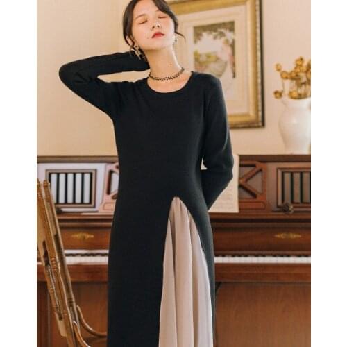 2020 new fashion womens clothing O-Neck Vintage Full long sleeve women 2 piece outfits for women