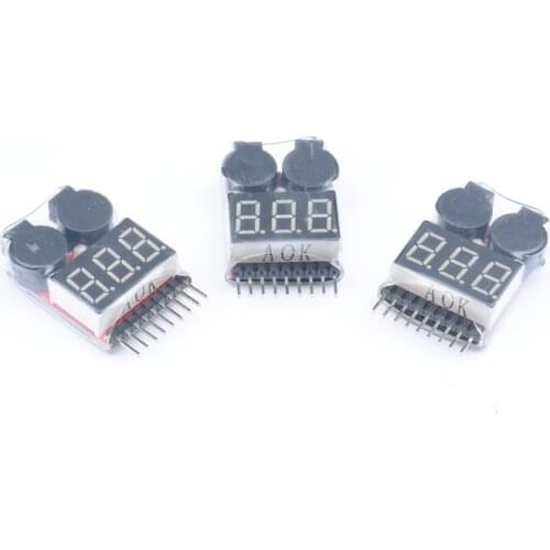 3pcs 1-8S Indicator RC Li-ion Lipo Battery Tester Low Voltage Buzzer Alarm RC Tools