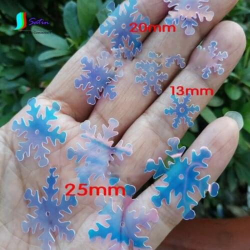 450g Wholesale 25mmTransparent Laser Gradient Snow Sequins DIY Party Christmas Dress Background Curtain Decorative Sequins