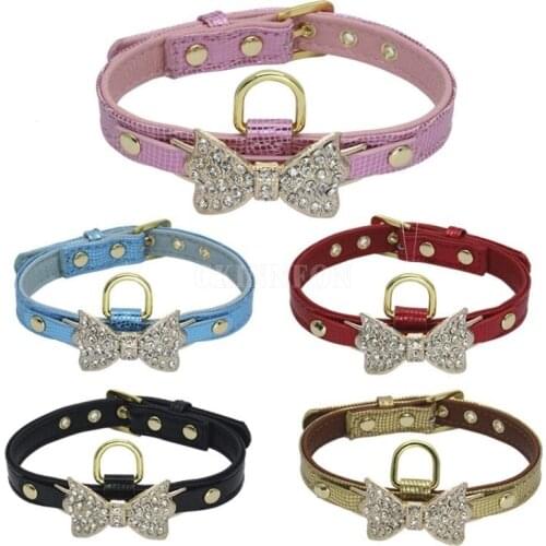 50Pcs/Lot Diamond Pet Puppy Princess Adjustable Collar Fashion Dog Collars For Pets Cats Dogs Collar