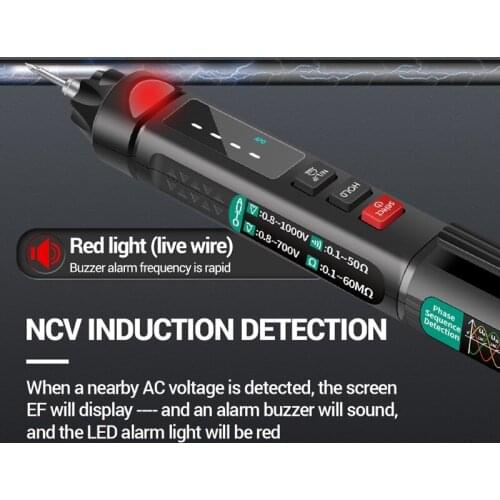 A3008 Digital 6000 Counts Intelligent Professional Multimeter Sensor Pen Tester Electrical Instruments M89B