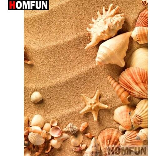 HOMFUN Full Square/Round Drill 5D DIY Diamond Painting "starfish" Cross Stitch 5D Home Decor A01274
